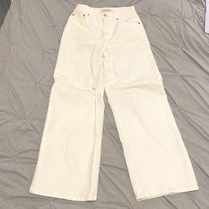 Madewell Wide-Leg Crop Jeans in White